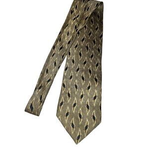 Stafford Ties Brown and Black Abstract Print in 100% Imported Silk